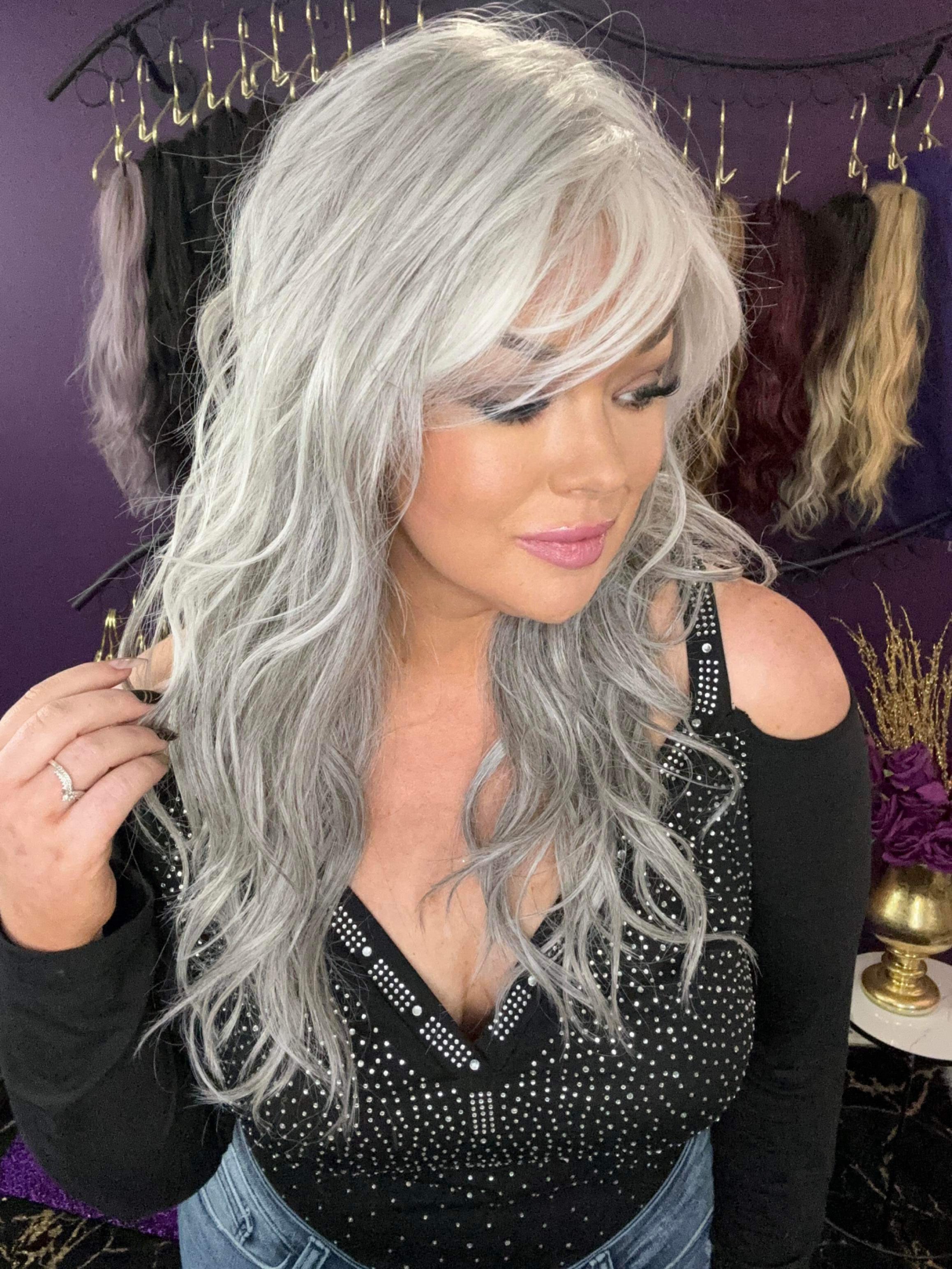 Thea Gradient Grey HS Premium Luxury Wig FL1 W6416