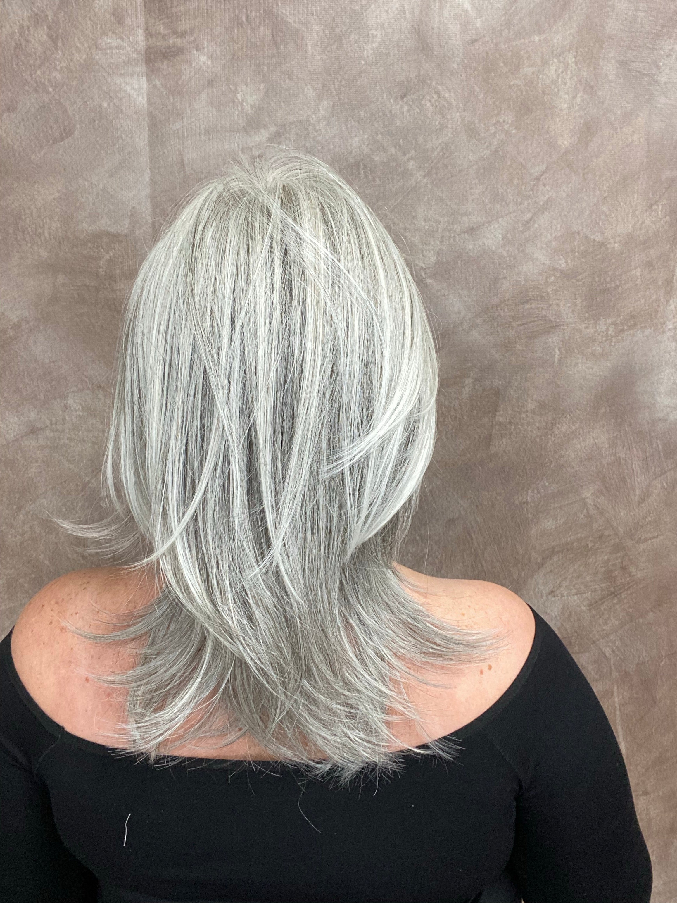 Nicola Gradient Grey HS Premium Luxury Wig NF FL1 W4813