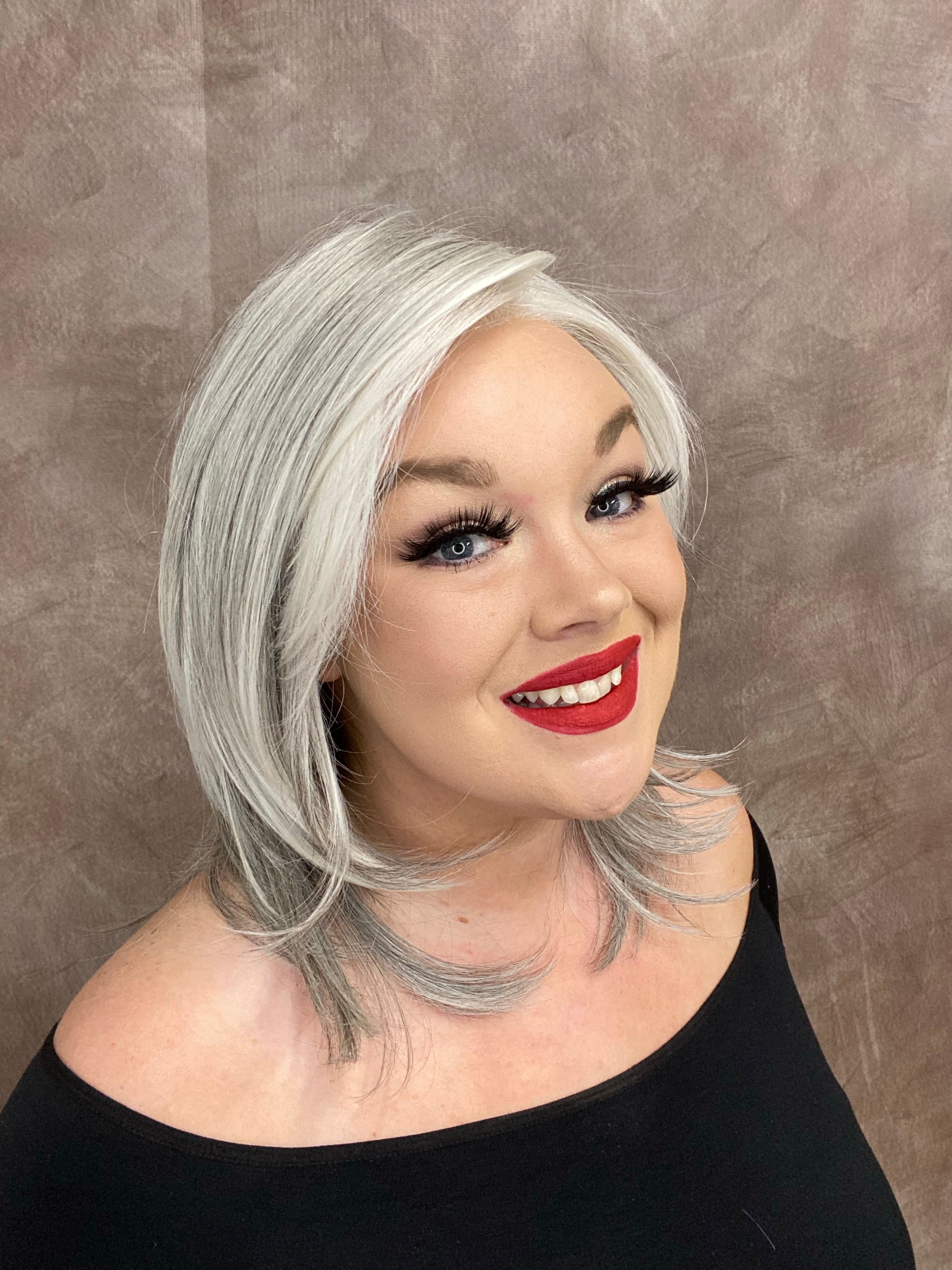 Nicola Gradient Grey HS Premium Luxury Wig NF FL1 W4813